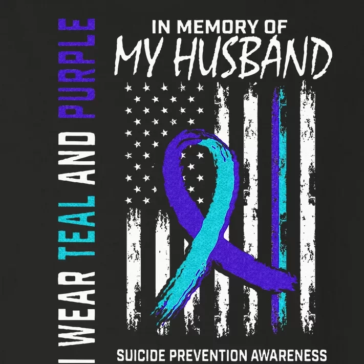 In Memory Of My Husband Suicide Awareness Prevention Flag Toddler Long Sleeve Shirt