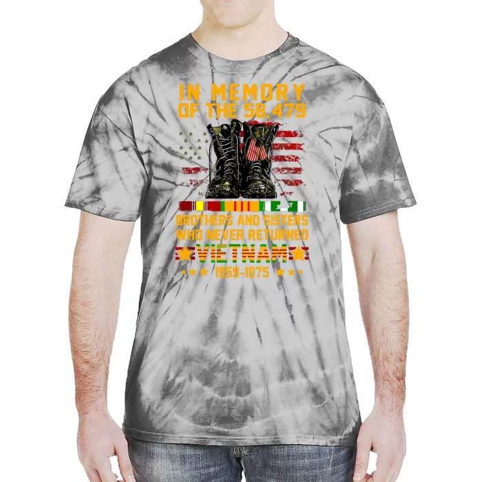 In Memory Of The 58479 Brothers And Sisters Vietnam Veteran Tie-Dye T-Shirt