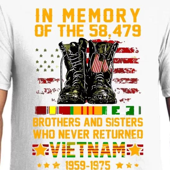 In Memory Of The 58479 Brothers And Sisters Vietnam Veteran Pajama Set