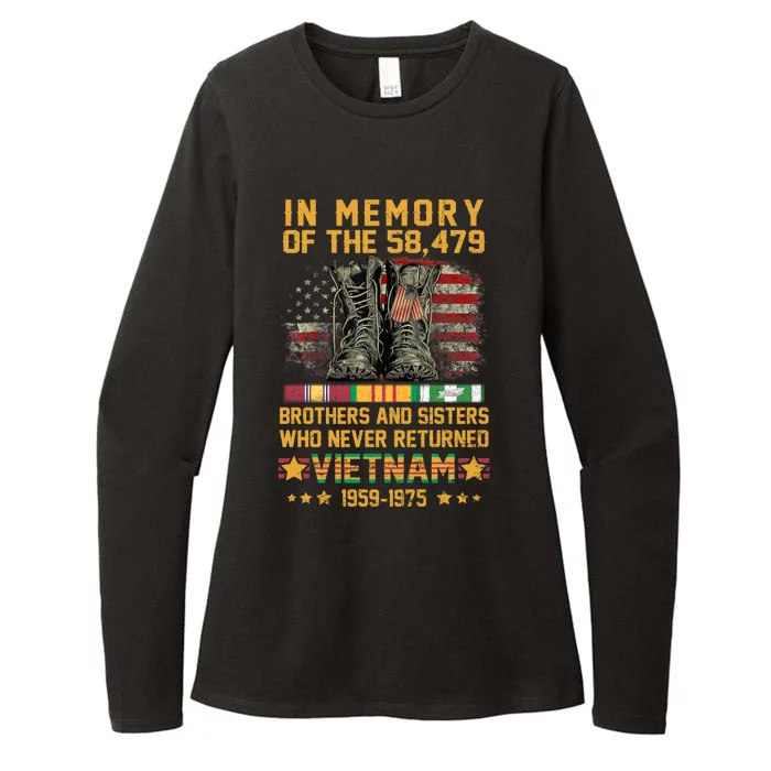 In Memory Of The 58479 Brothers And Sisters Vietnam Veteran Gift Womens CVC Long Sleeve Shirt