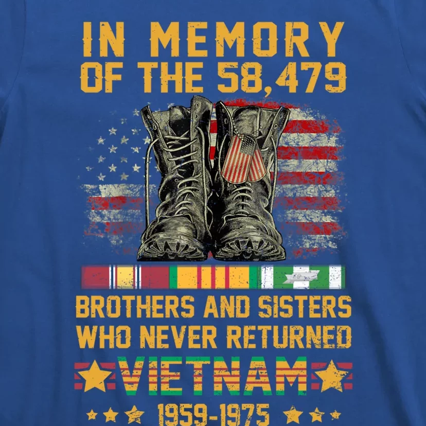 In Memory Of The 58479 Brothers And Sisters Vietnam Veteran Gift T-Shirt