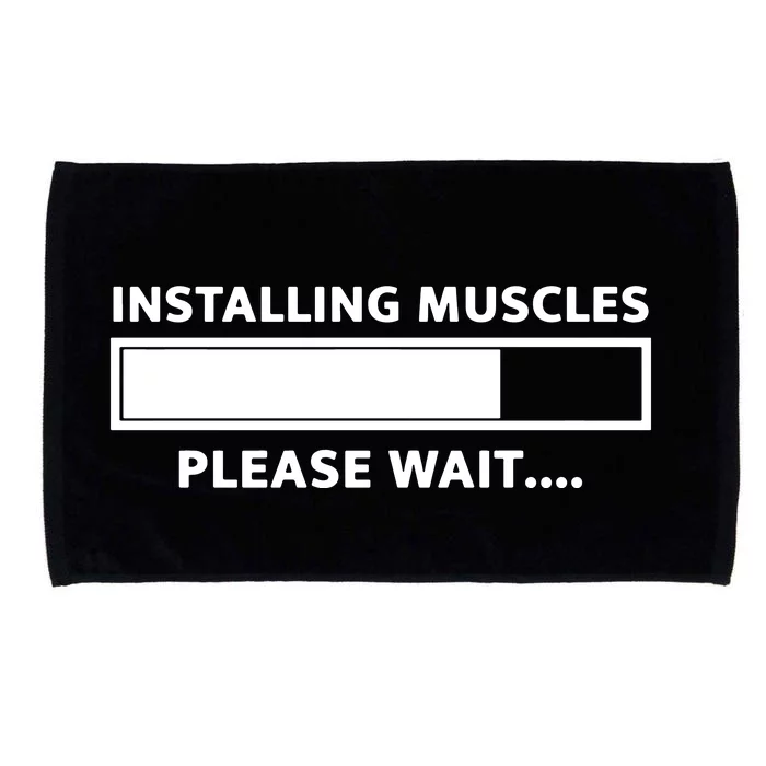 Installing Muscles Please Wait Microfiber Hand Towel