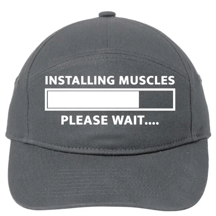 Installing Muscles Please Wait 7-Panel Snapback Hat