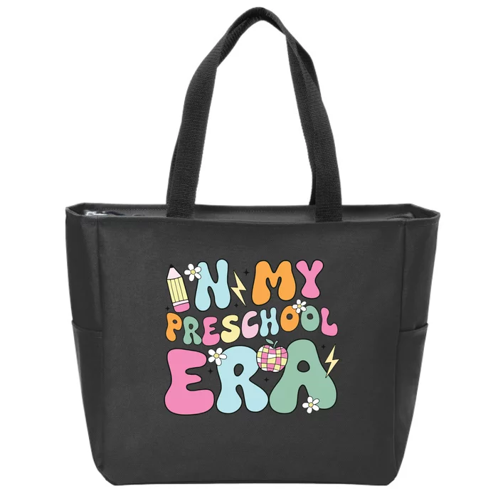 In My Preschool Era Cute Groovy Back To School Teachers Zip Tote Bag