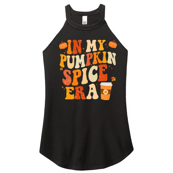 In My Pumpkin Spice Era Funny Retro Fall Vibes Thanksgiving Women’s Perfect Tri Rocker Tank