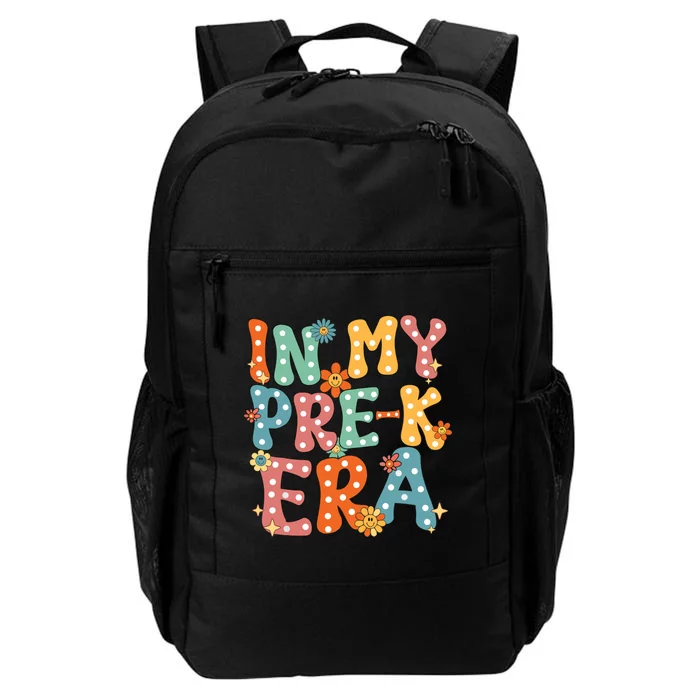 In My Prek Preschool Era Groovy Back To School Teacher Daily Commute Backpack