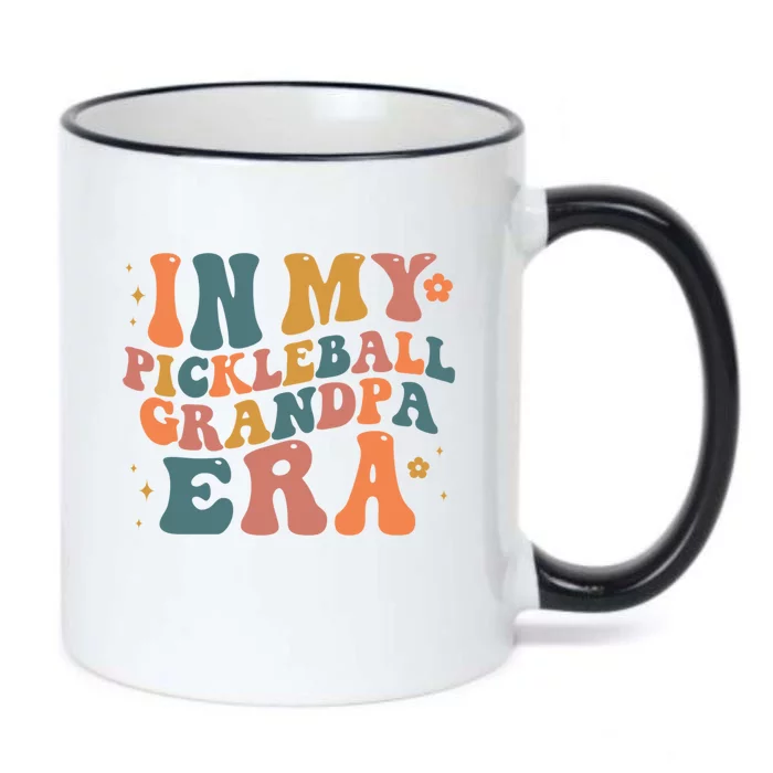 In My Pickleball Grandpa Era Funny Groovy S Gift Black Color Changing Mug