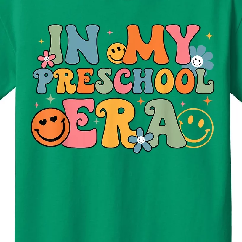 In My Preschool Era Groovy Back To School Preschool Teachers Kids T-Shirt