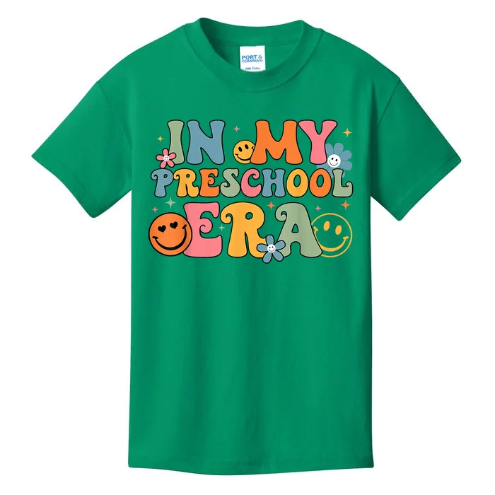 In My Preschool Era Groovy Back To School Preschool Teachers Kids T-Shirt