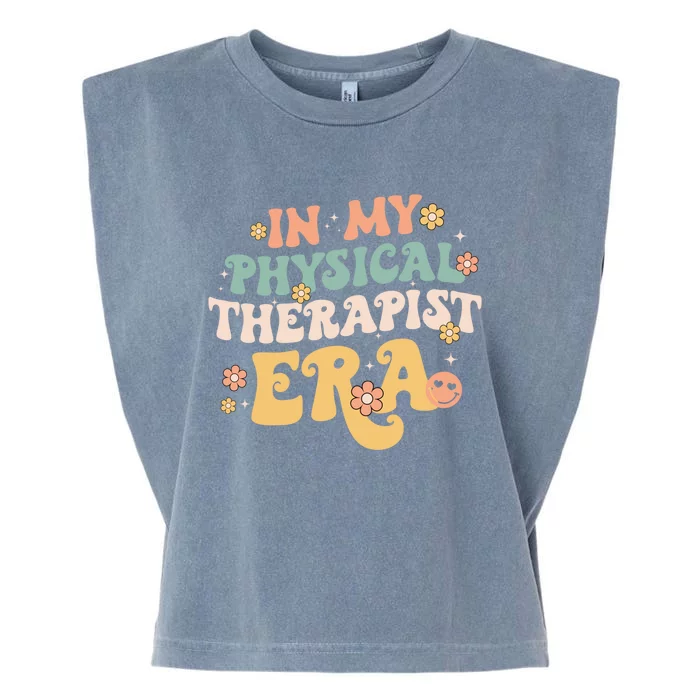 In My Physical Therapist Era Retro Physical Therapy Teacher Gift Garment-Dyed Women's Muscle Tee