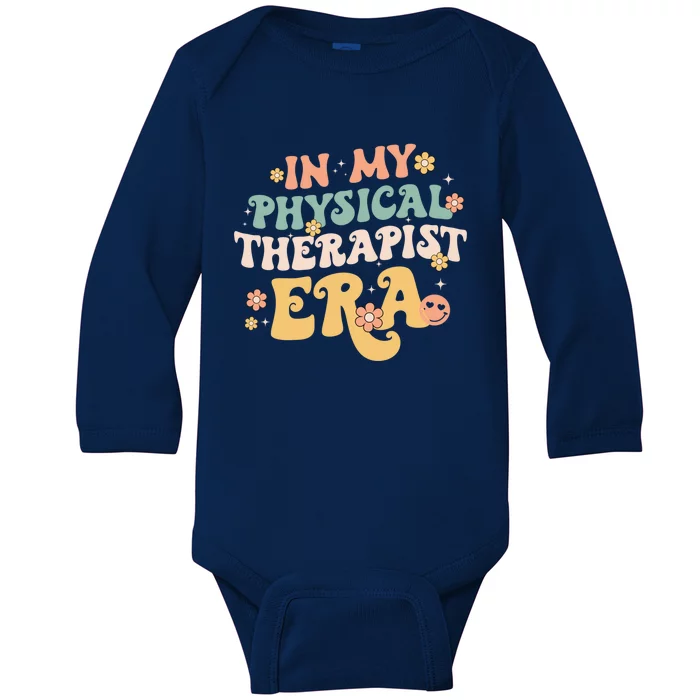 In My Physical Therapist Era Retro Physical Therapy Teacher Gift Baby Long Sleeve Bodysuit