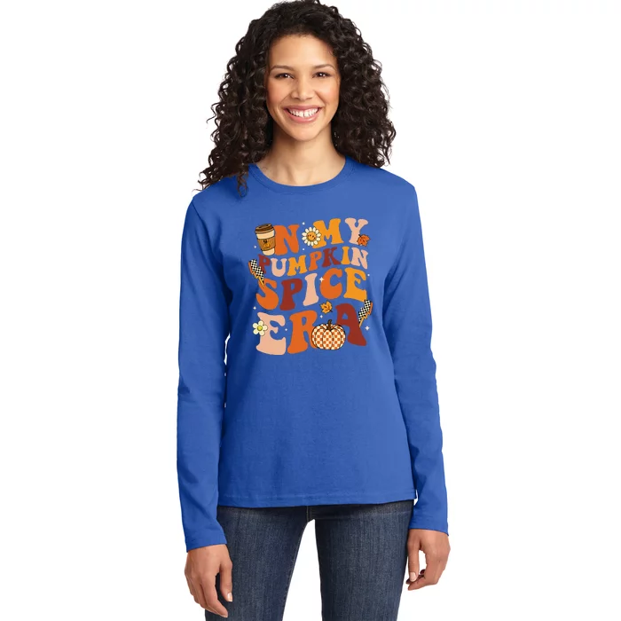 In My Pumpkin Spice Era Retro Autumn Thanksgiving Fall YAll Ladies Long Sleeve Shirt