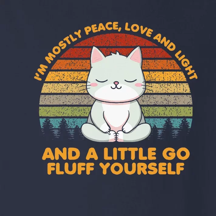 IM Mostly Peace Love And Light And A Little Go Cat Yoga Toddler Long Sleeve Shirt