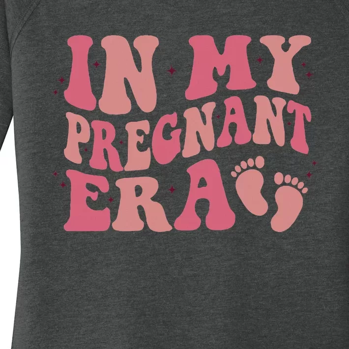 In My Pregnant Era Funny Pregnancy Announcet Pregnant Women's Perfect Tri Tunic Long Sleeve Shirt