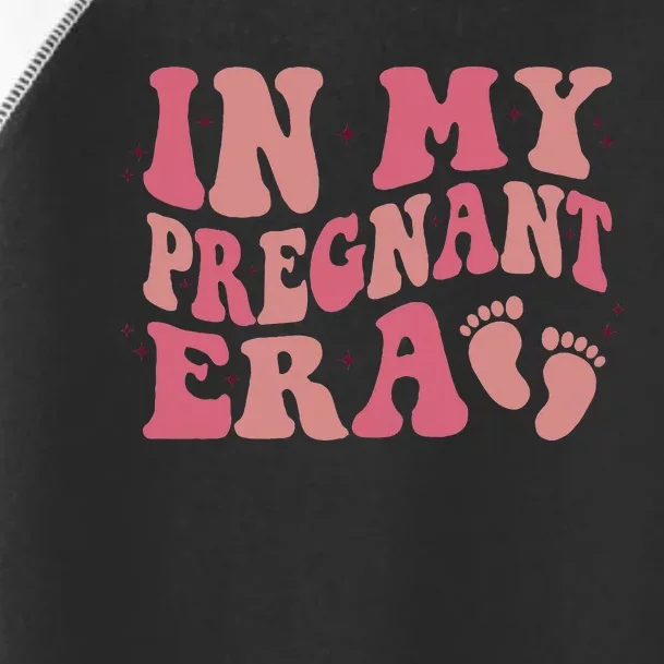 In My Pregnant Era Funny Pregnancy Announcet Pregnant Toddler Fine Jersey T-Shirt