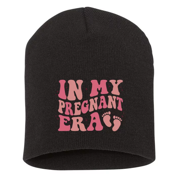 In My Pregnant Era Funny Pregnancy Announcet Pregnant Short Acrylic Beanie