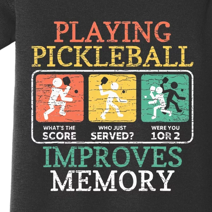 Improves Memory Pickleball Playing Pickleball Baby Bodysuit