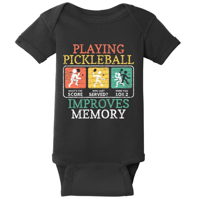 Improves Memory Pickleball Playing Pickleball Baby Bodysuit