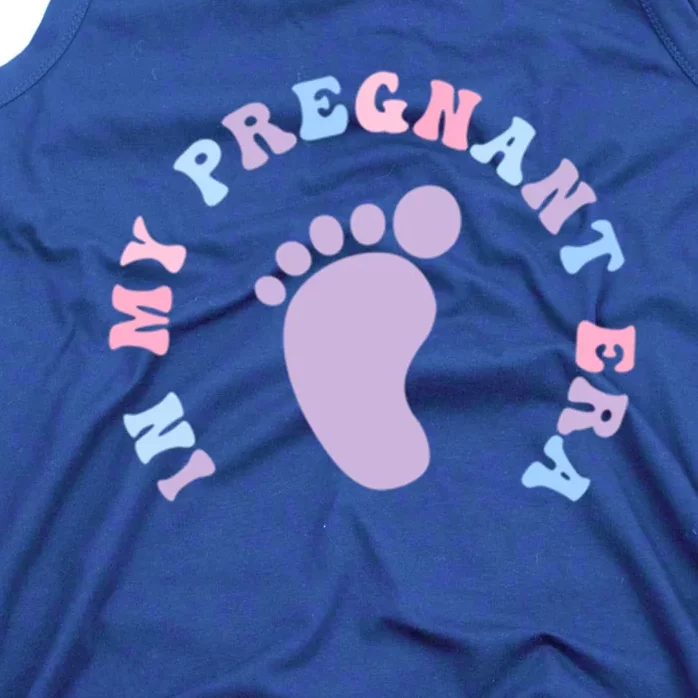 In My Pregnant Era Pregnancy New Mom Groovy Front And Back Gift Tank Top