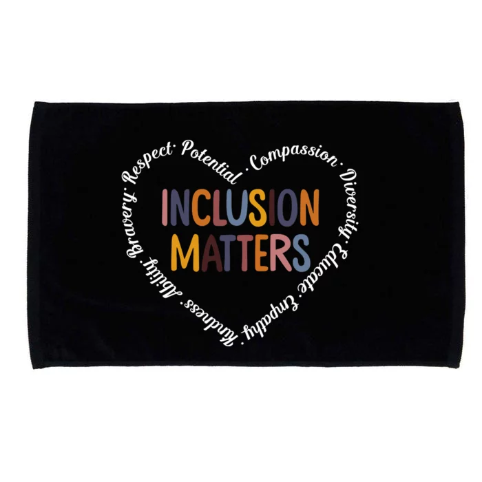 Inclusion Matters Positive Diversity Kindness Matter Heart Microfiber Hand Towel