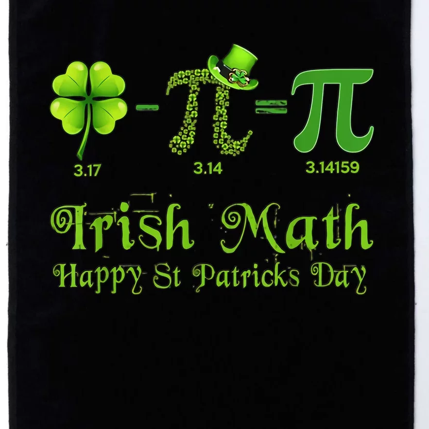 Irish Math Pi Day Happy Saint Patrick's Day Pi Math Lover Platinum Collection Golf Towel