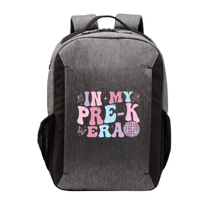 In My Pre K Era Groovy Back To School First Day Teacher Vector Backpack