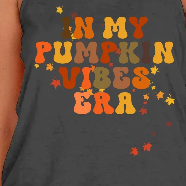 In My Pumpkin Vibes Era Happy Fall Fall Pumpkin Spice Autumn Pumpkin Vibes Women's Knotted Racerback Tank