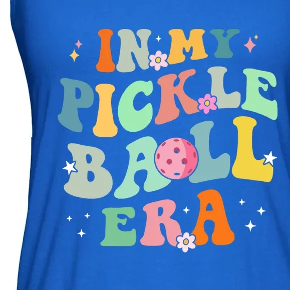 In My Pickleball Era Retro Game Day Funny Pickleball Player Gift Ladies Essential Flowy Tank