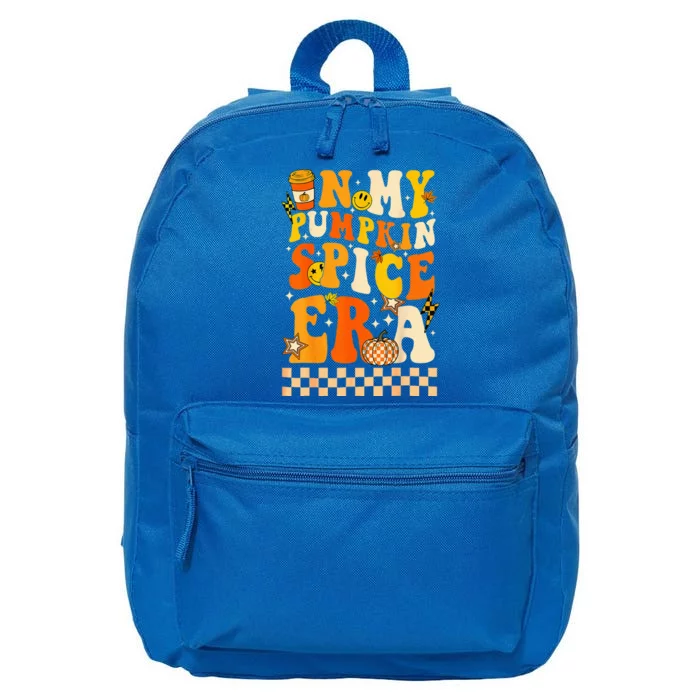 In My Pumpkin Spice Era Retro Happy Fall Autumn Thanksgiving 16 in Basic Backpack