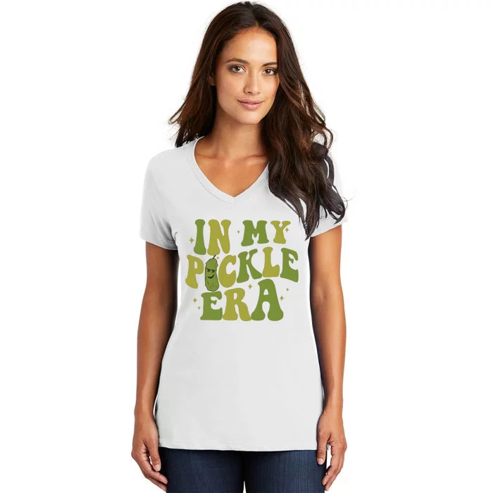 In My Pickle Era Pickle Lover Women's V-Neck T-Shirt