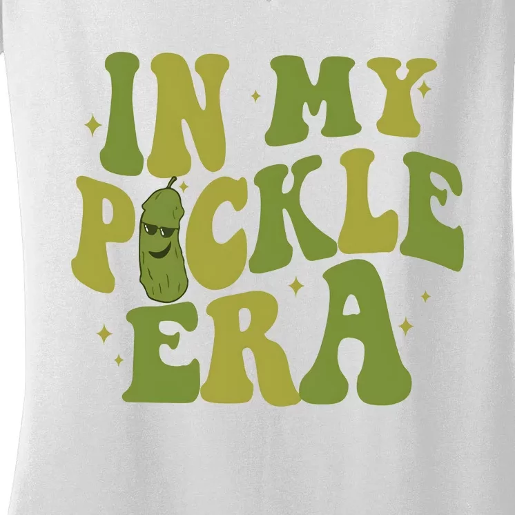 In My Pickle Era Pickle Lover Women's V-Neck T-Shirt