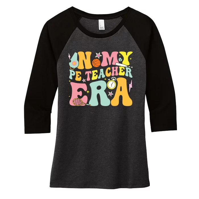 In My Physical Education Era Pe Teacher Women's Tri-Blend 3/4-Sleeve Raglan Shirt