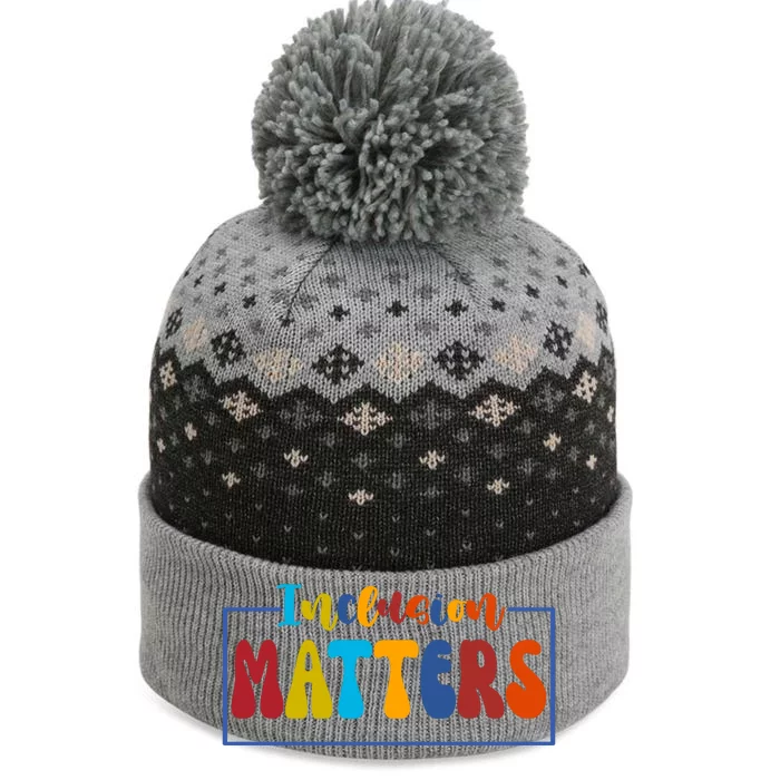 Inclusion Matters Positive Diversity Kindness The Baniff Cuffed Pom Beanie