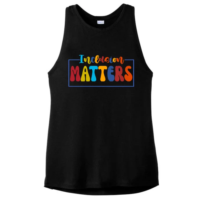 Inclusion Matters Positive Diversity Kindness Ladies Tri-Blend Wicking Tank