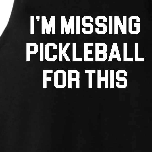 I'm Missing Pickleball For This Ladies Tri-Blend Wicking Tank