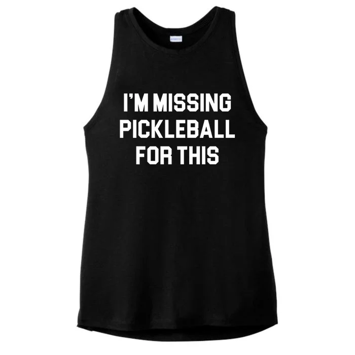 I'm Missing Pickleball For This Ladies Tri-Blend Wicking Tank