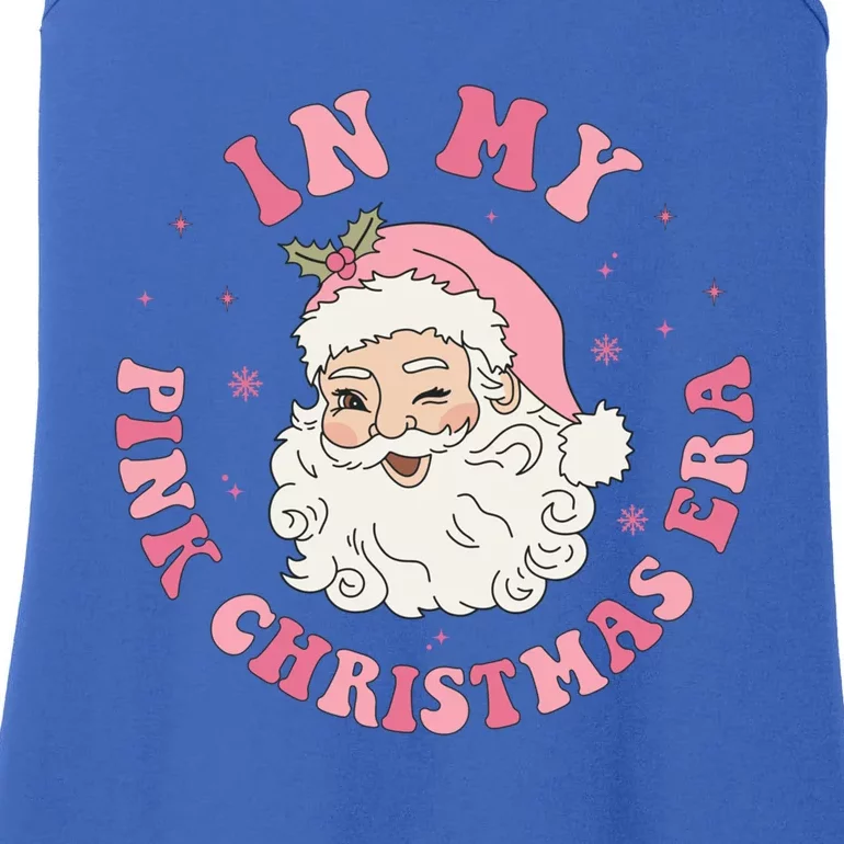 In My Pink Christmas Era Groovy Gift Ladies Essential Tank