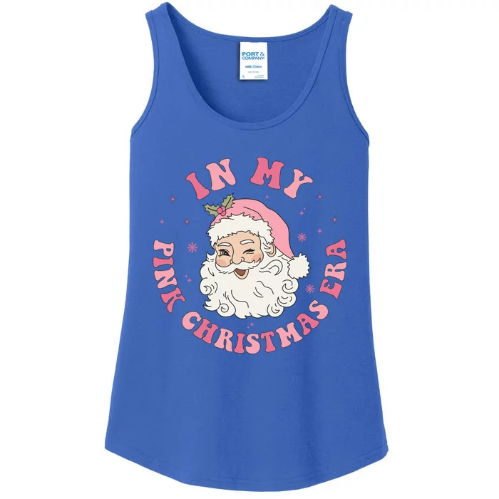 In My Pink Christmas Era Groovy Gift Ladies Essential Tank