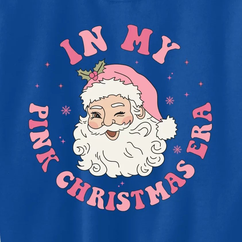 In My Pink Christmas Era Groovy Gift Kids Sweatshirt