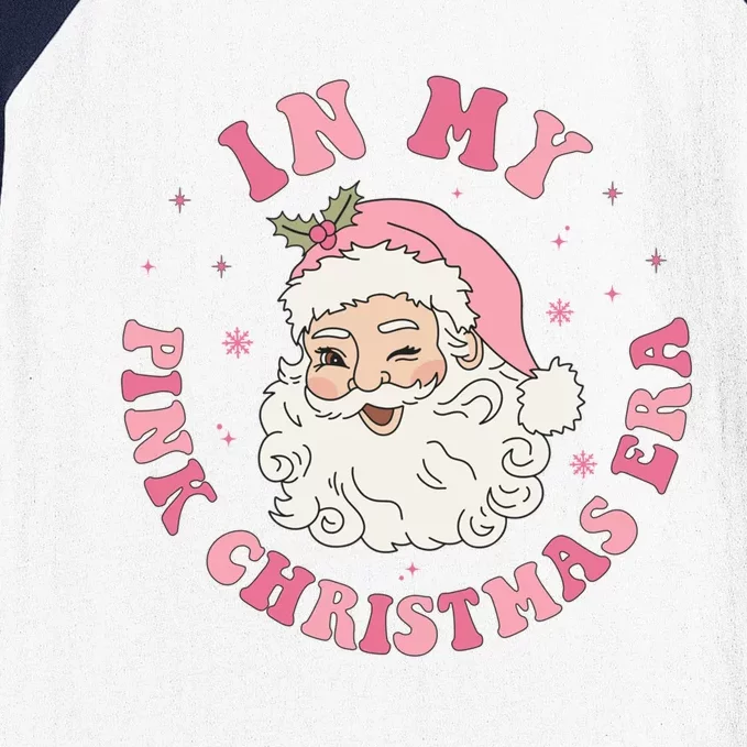 In My Pink Christmas Era Groovy Gift Baseball Sleeve Shirt