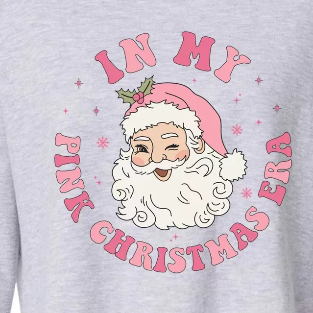 In My Pink Christmas Era Groovy Gift Cropped Pullover Crew