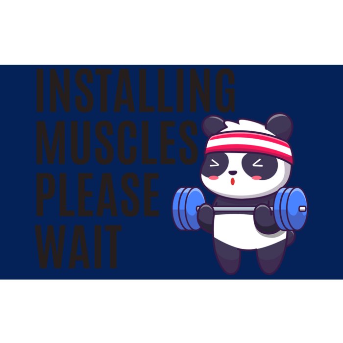 Installing Muscles Please Wait Panda Gym Bumper Sticker