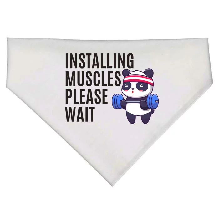 Installing Muscles Please Wait Panda Gym USA-Made Doggie Bandana