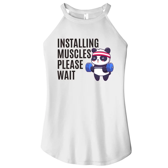 Installing Muscles Please Wait Panda Gym Women’s Perfect Tri Rocker Tank