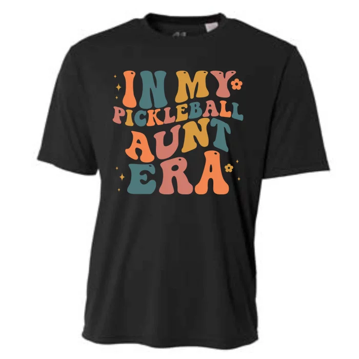 In My Pickleball Aunt Era Funny Groovy S Gift Cooling Performance Crew T-Shirt