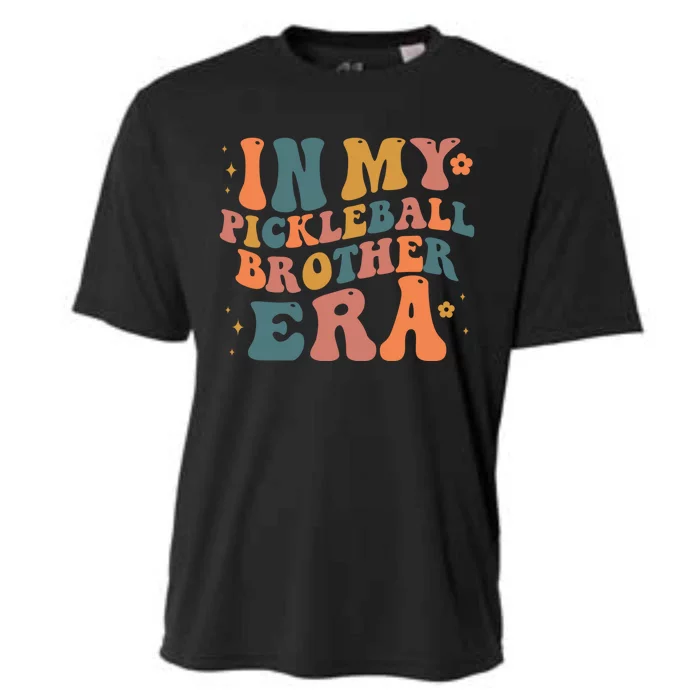 In My Pickleball Brother Era Funny Groovy S Cute Gift Cooling Performance Crew T-Shirt