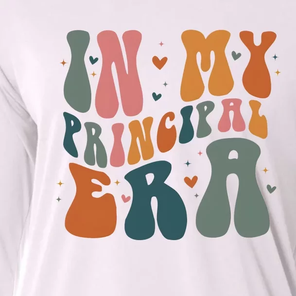 In My Principal Era Retro Back To School Teacher Life Cooling Performance Long Sleeve Crew