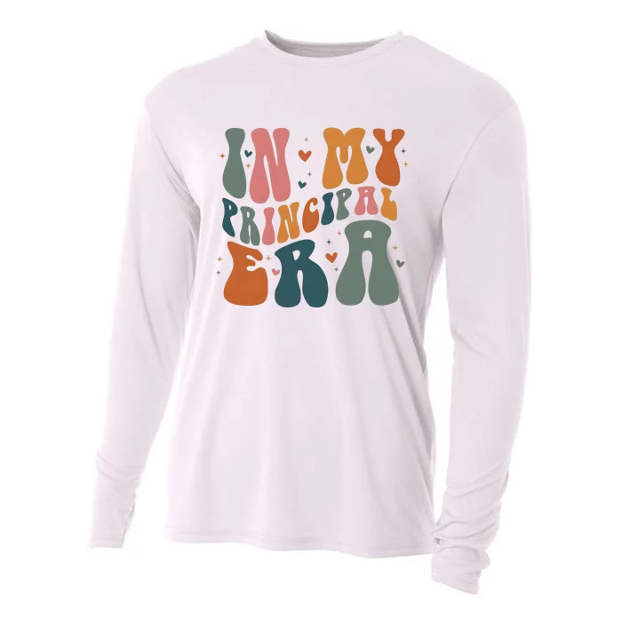 In My Principal Era Retro Back To School Teacher Life Cooling Performance Long Sleeve Crew