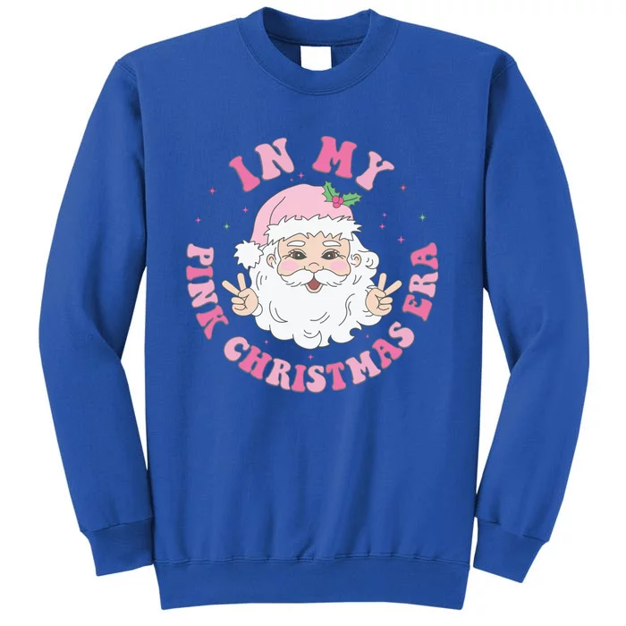 In My Pink Christmas Era Cute Pink Santa Retro Vintage Xmas Great Gift Sweatshirt