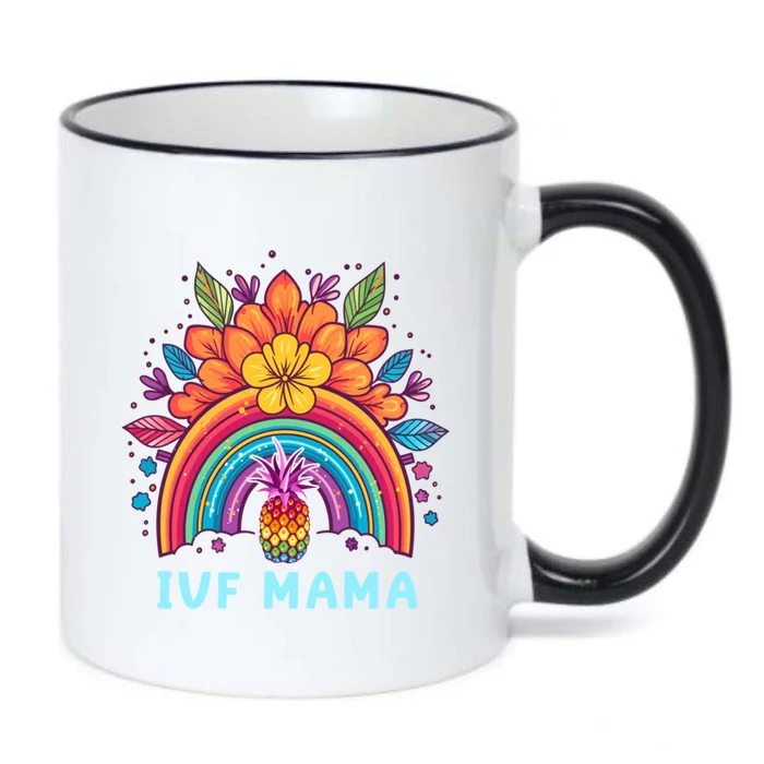 Ivf Mama Pineapple Rainbow Ivf Mom Fertility Surrogate Gift Black Color Changing Mug